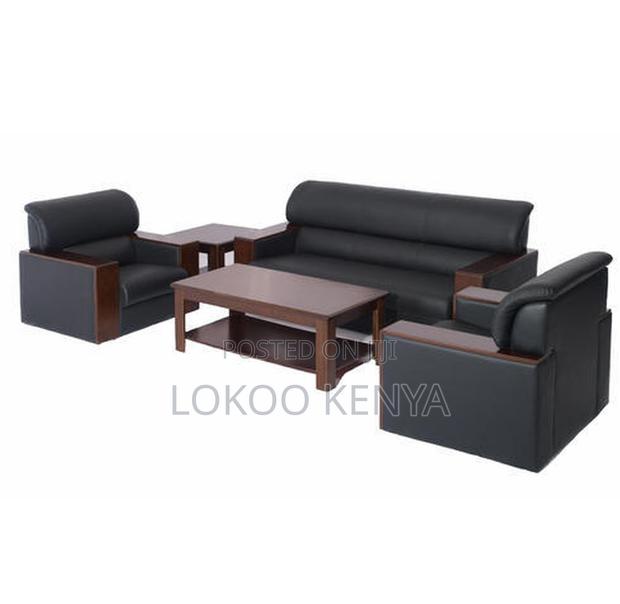 Office Sofas; 5 Seater Executive Leather Reception-Waiting Sofas - thumbnail 15