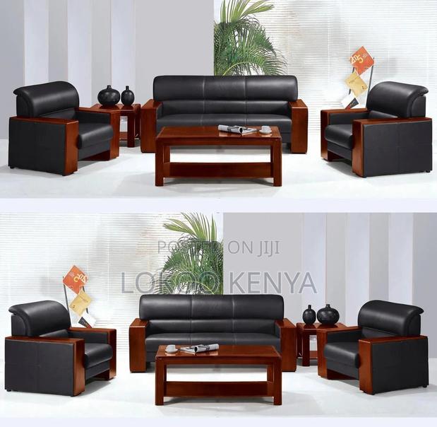 Office Sofas; 5 Seater Executive Leather Reception-Waiting Sofas - thumbnail 16