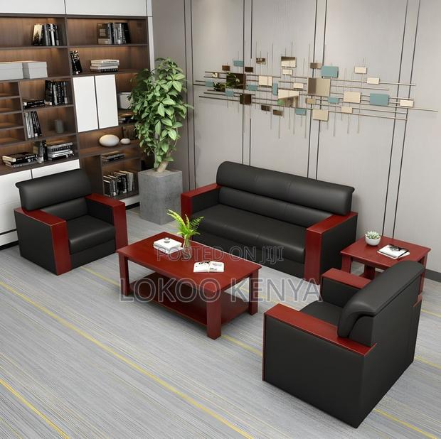 Office Sofas; 5 Seater Executive Leather Reception-Waiting Sofas - thumbnail 17