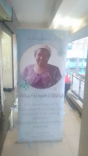 Elegant Funeral Narrow Base Roll Up Banner