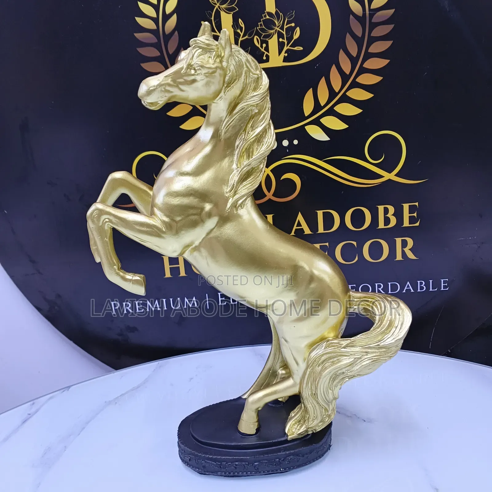 Gold Horse Figurine Decor for Home and Office
