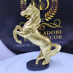 Gold Horse Figurine Decor for Home and Office