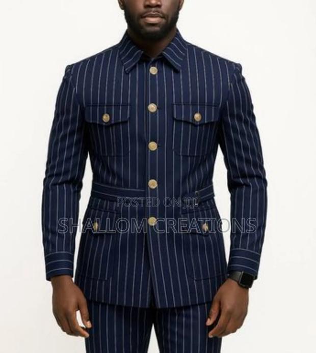 Pin Stripe Kaunda Suits - thumbnail 4
