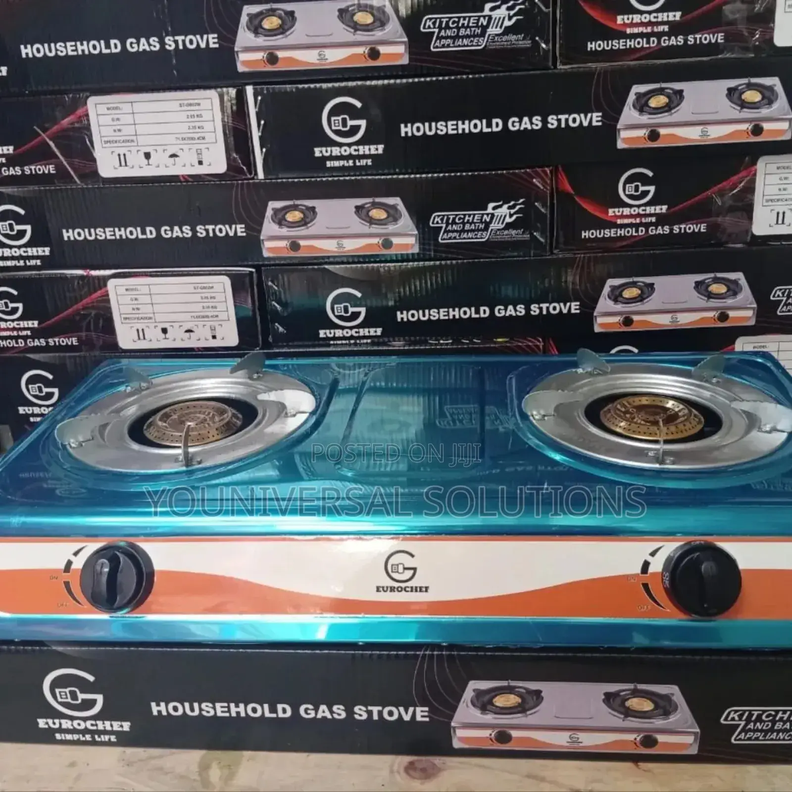 Eurochef 2 Burner Stainless Steel