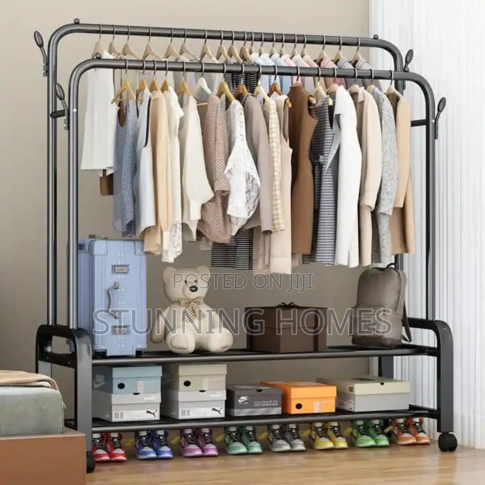 Double Pole Clothes Rack