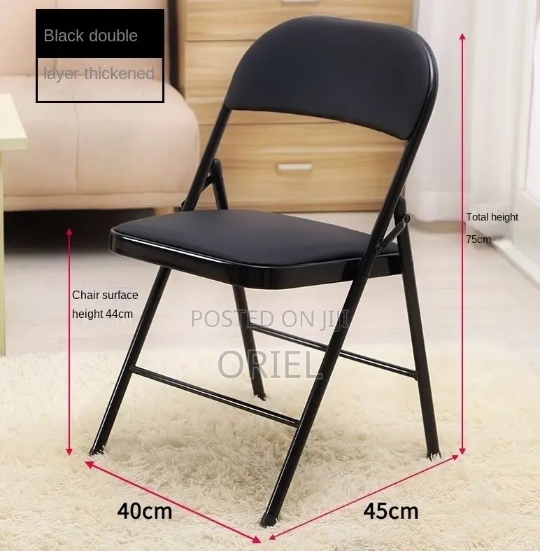 Office Chair : Metal Foldable Padded Office Study Chair