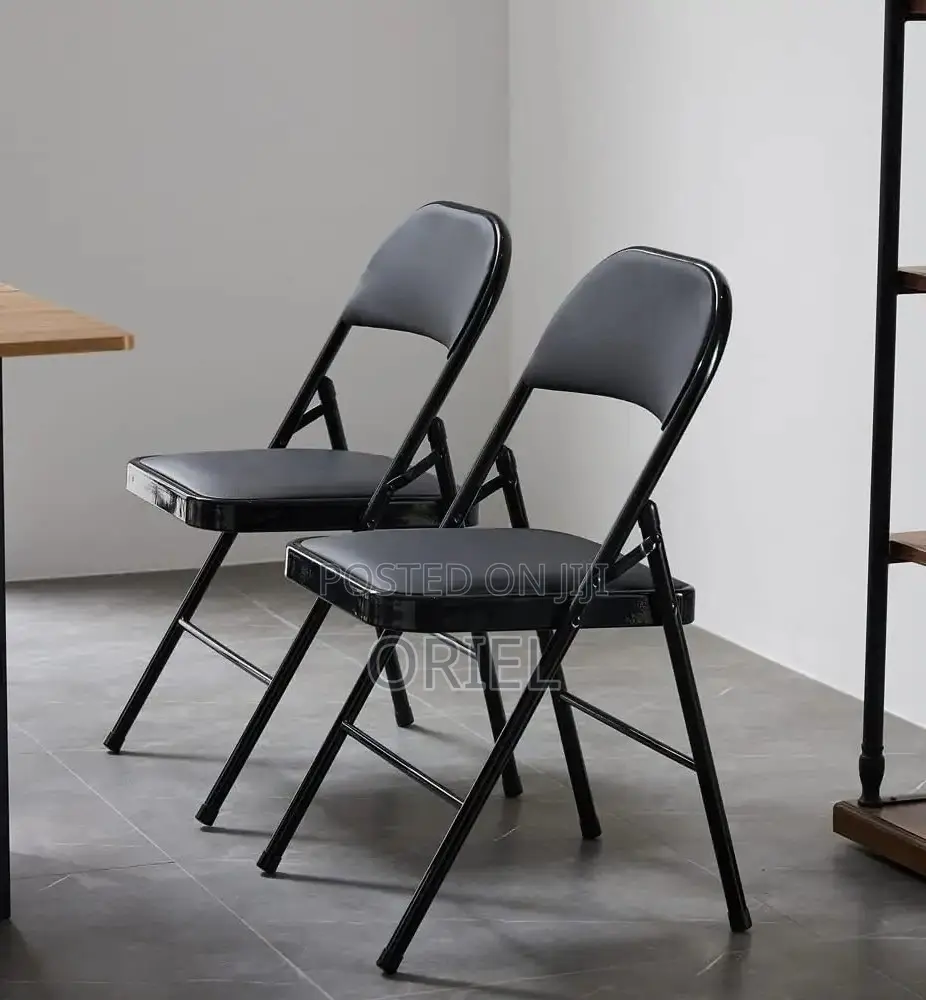 Office Chair : Metal Foldable Padded Office Study Chair