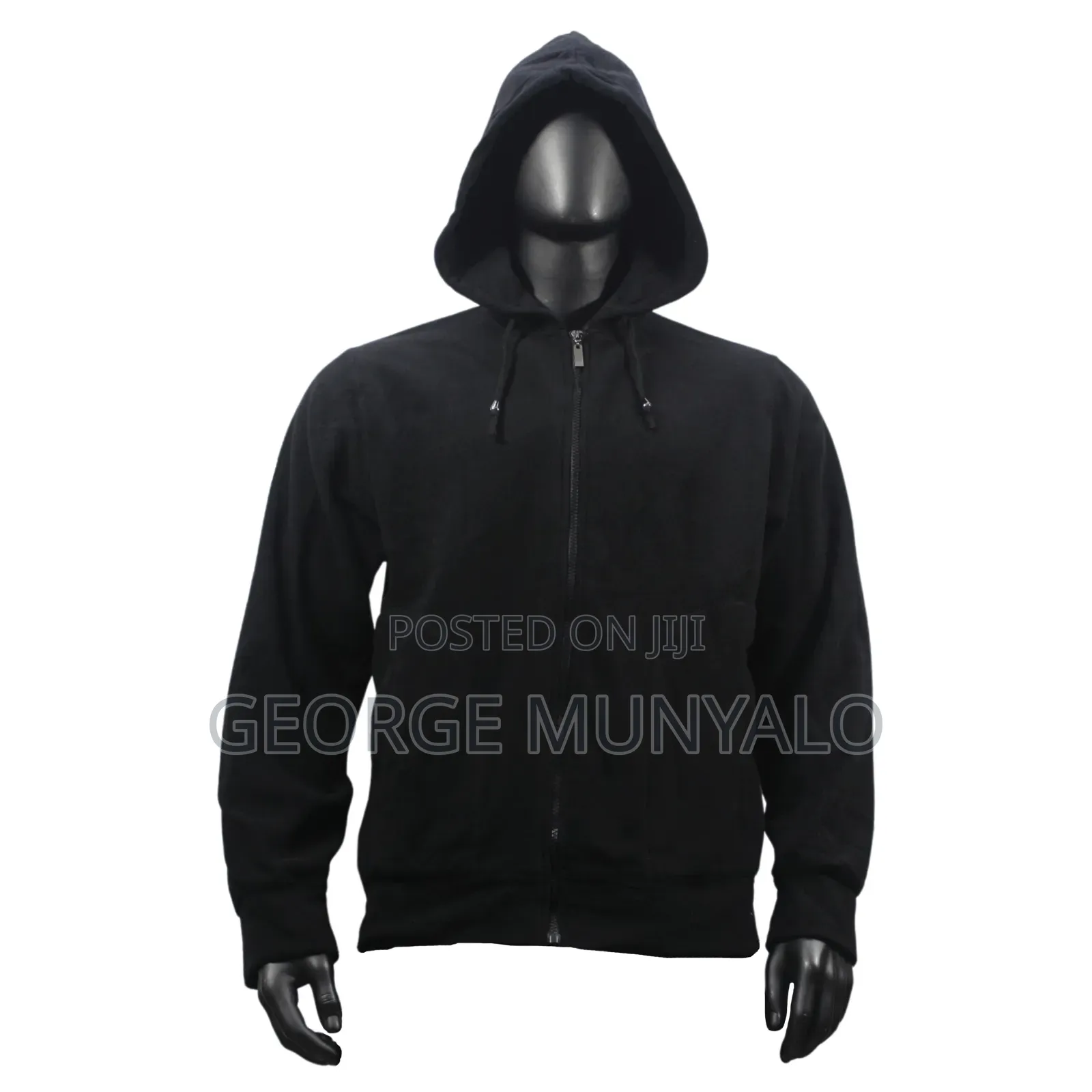 Black Zipped Hoodie