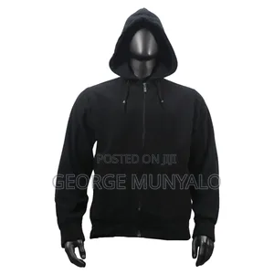 Black Zipped Hoodie