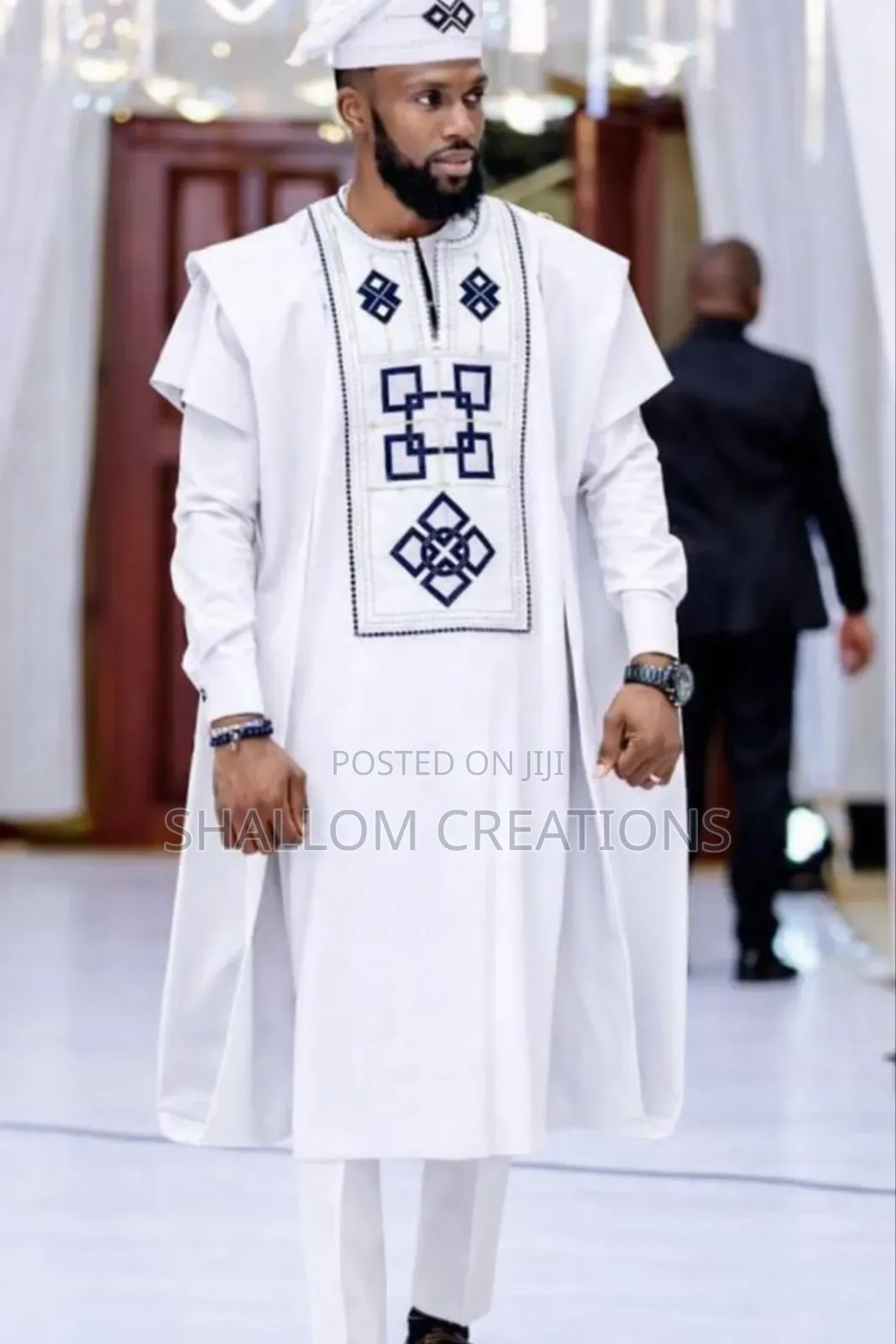 African White Agbada Outfits