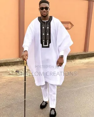 African White Agbada Outfits