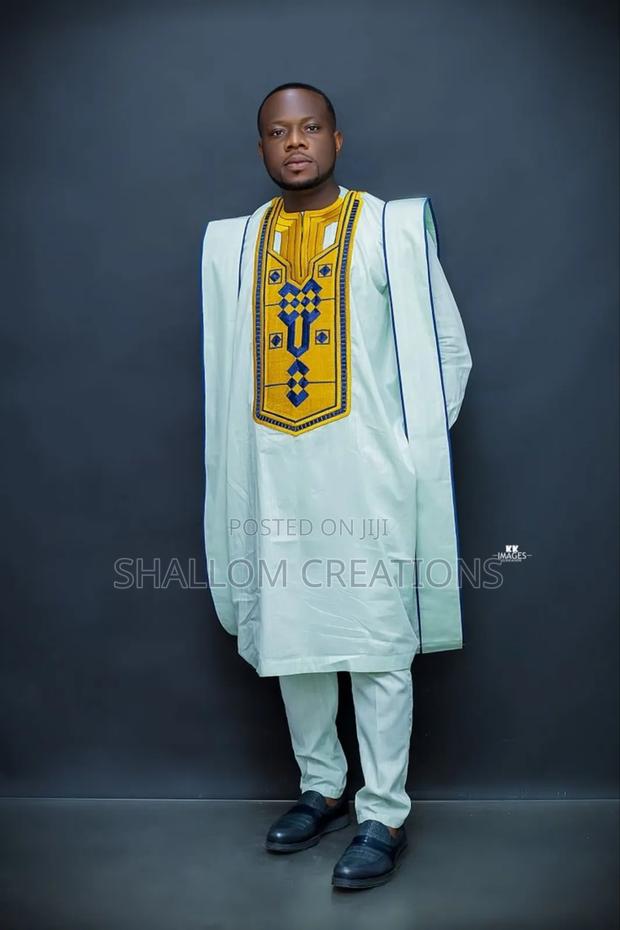 African White Agbada Outfits - thumbnail 4