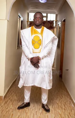 African White Agbada Outfits