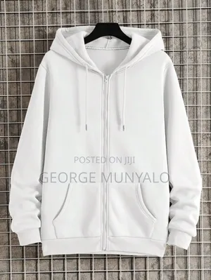 White Zipper Hoodie