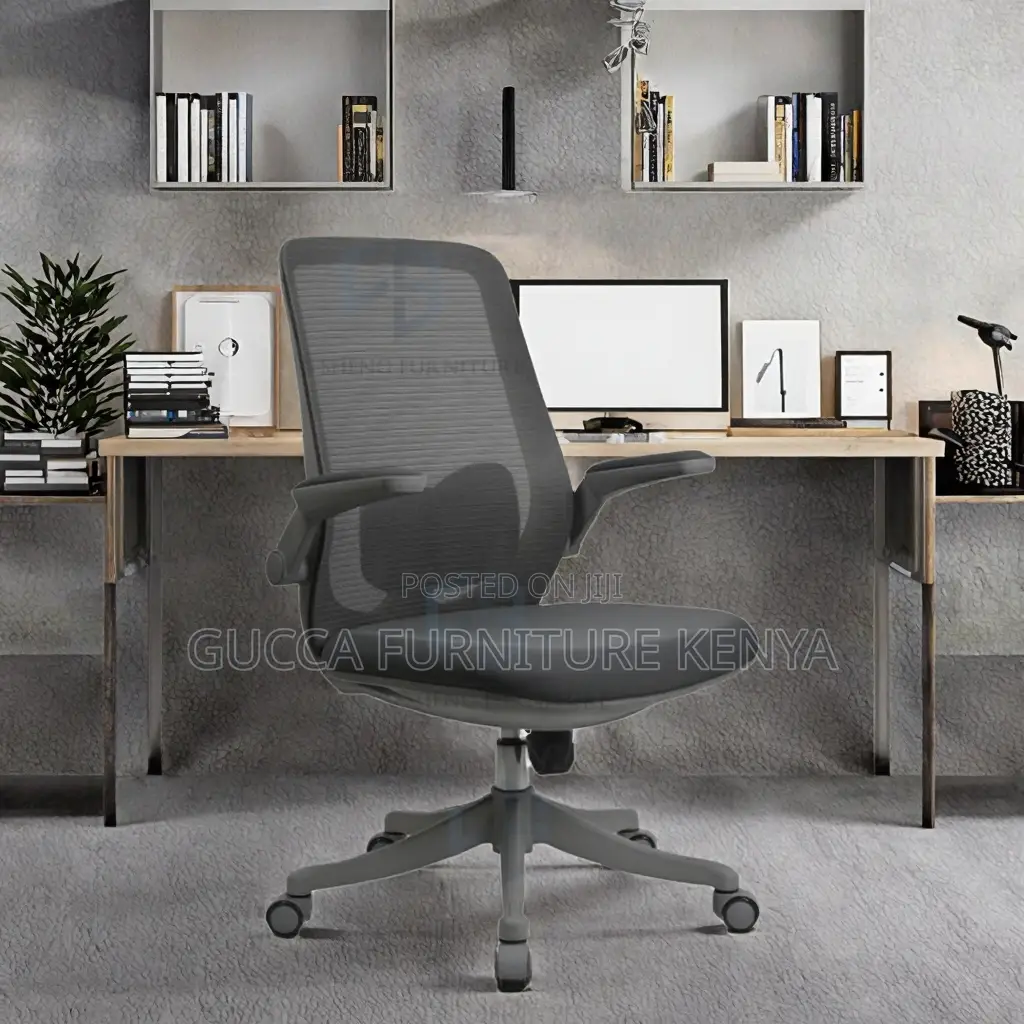 Mid-back Mesh Ergonomic Seat With Flip Armrest
