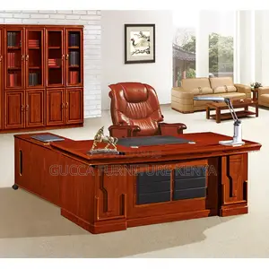 Mahogany L-shaped Director's Office Table-1800mm