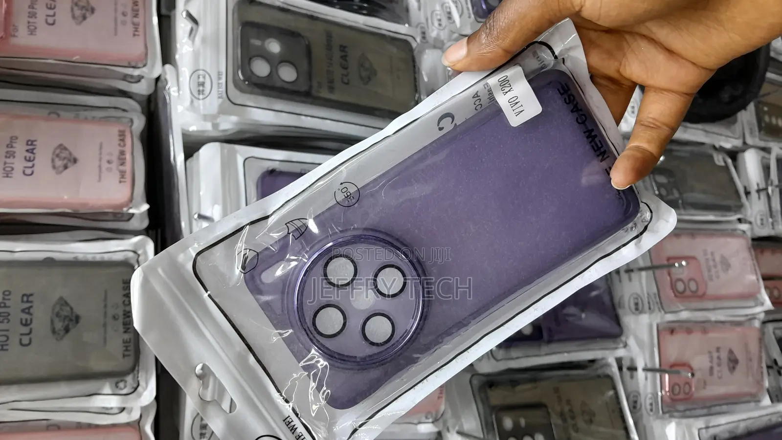 Gafifi Vivo X200 Translucent Smoke Matte Back Case -Purple