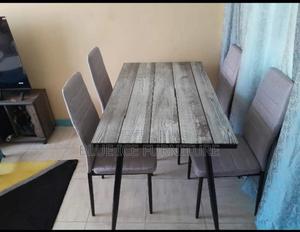 Modern 4 Seat Dining Table With Chair - main view