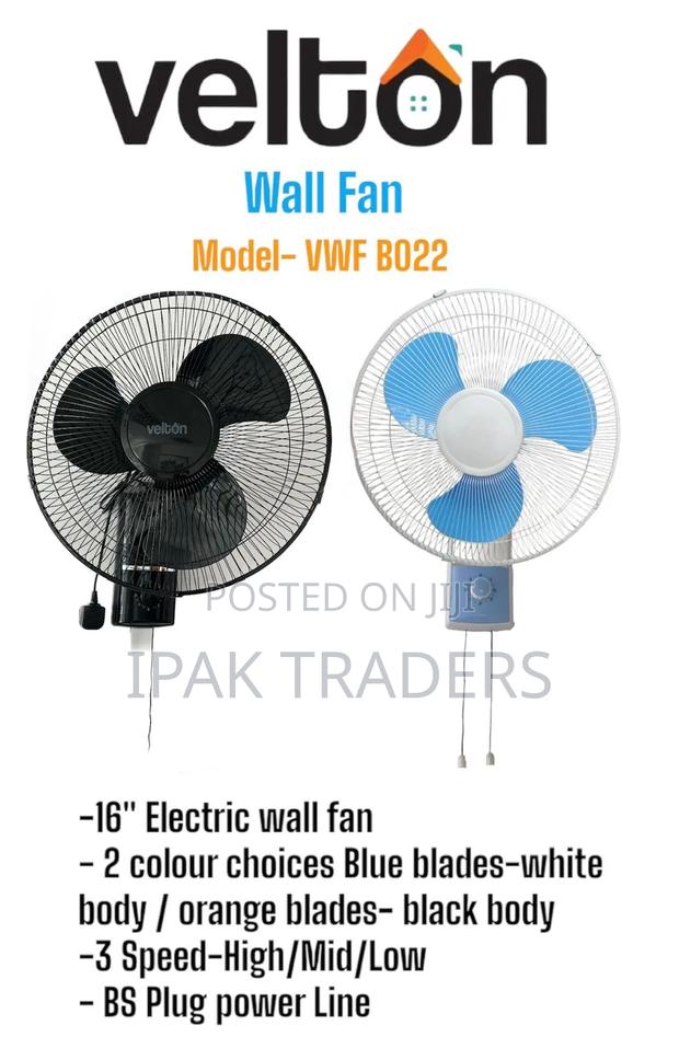 Velton Wall Fan 16 Inch Electric
