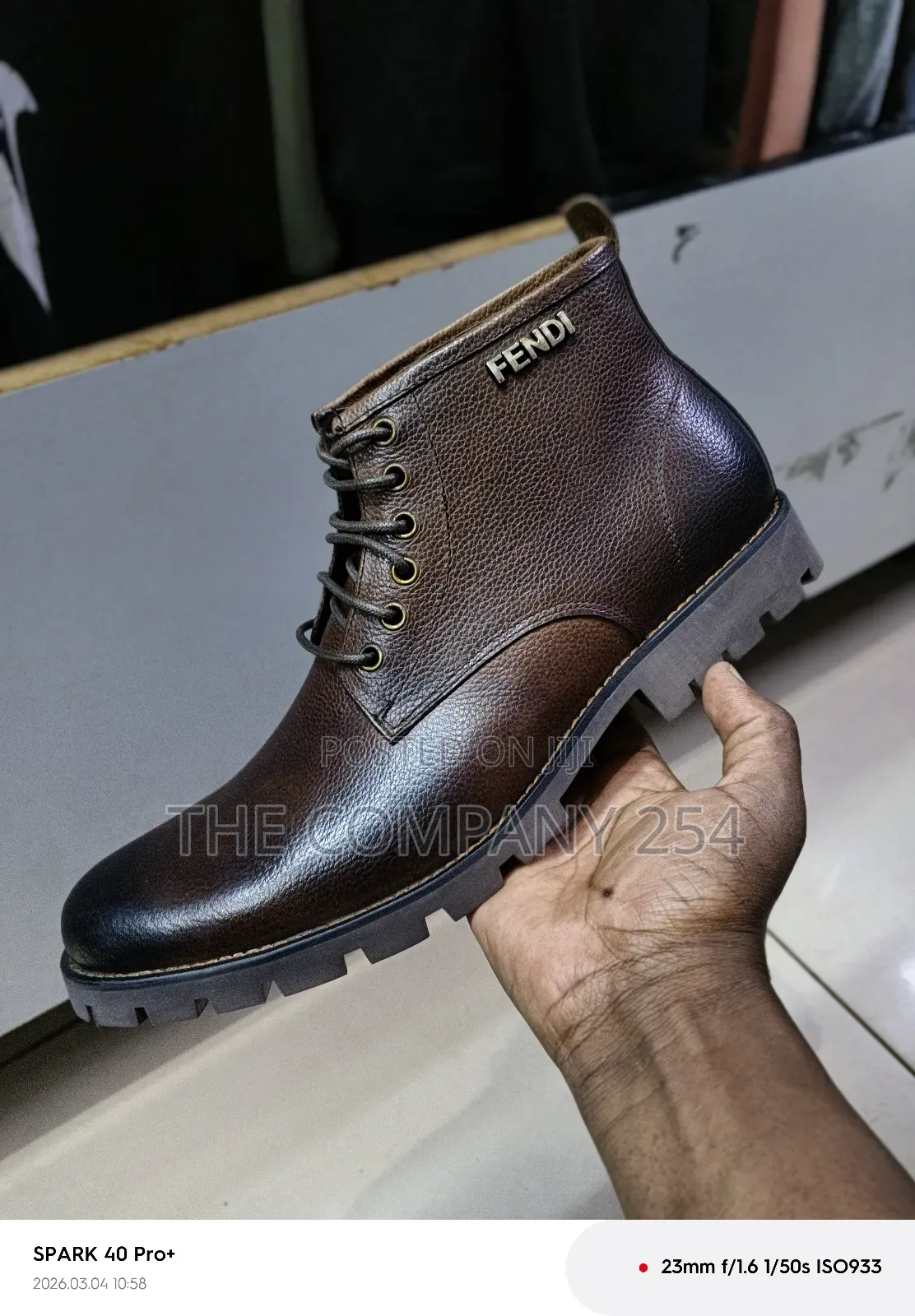 Quality Leather Casual Fendi Clarks Men Official Rubber Sole Boot Shoe