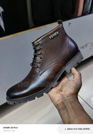 Quality Leather Casual Fendi Clarks Men Official Rubber Sole Boot Shoe