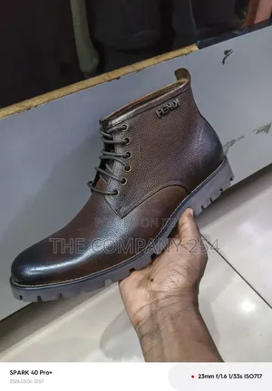 Quality Leather Casual Fendi Clarks Men Official Rubber Sole Boot Shoe
