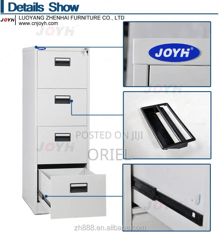 Office Cabinet : Vertical Archive 4-Drawer Office Filling Cabinet