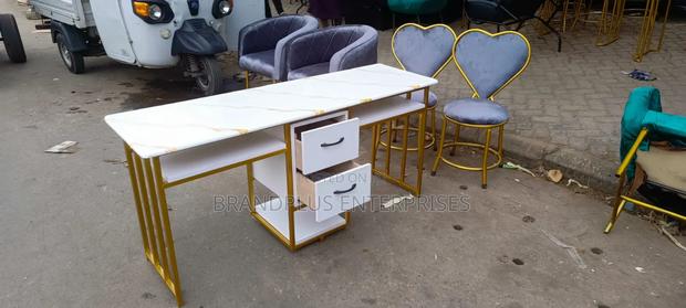 Double Manicure Table With Drawers - main view