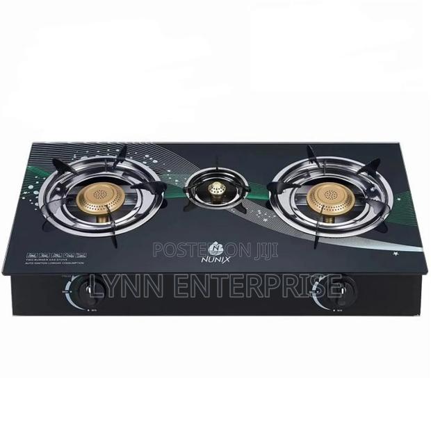 Nunix 3 Glass Burner Gt Table Top Cooker