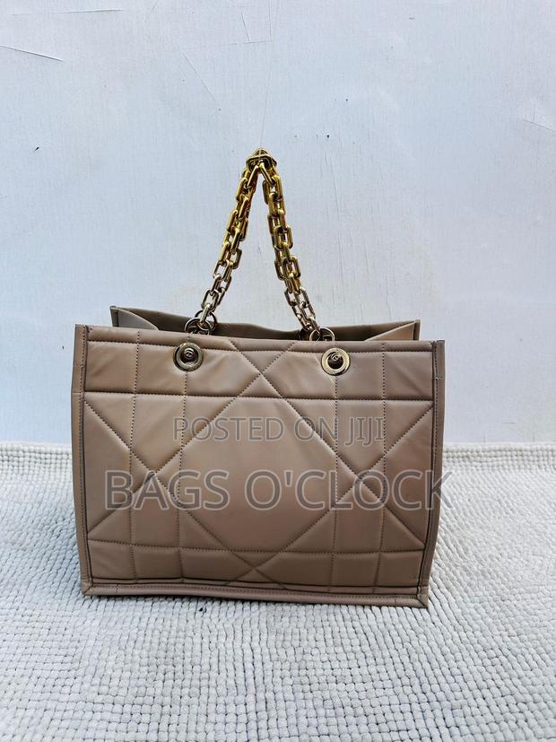 Authentic Christian Dior Medium Archicannage Leather Tote Bag
