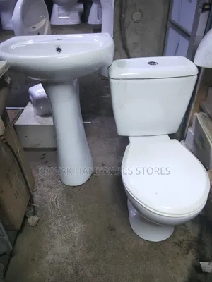 Set Package of Toilet Seats and Washhandbasins Plus Pedestrial Stands