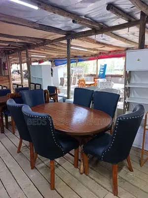Crafted 6 Seater Fabric Dining Table
