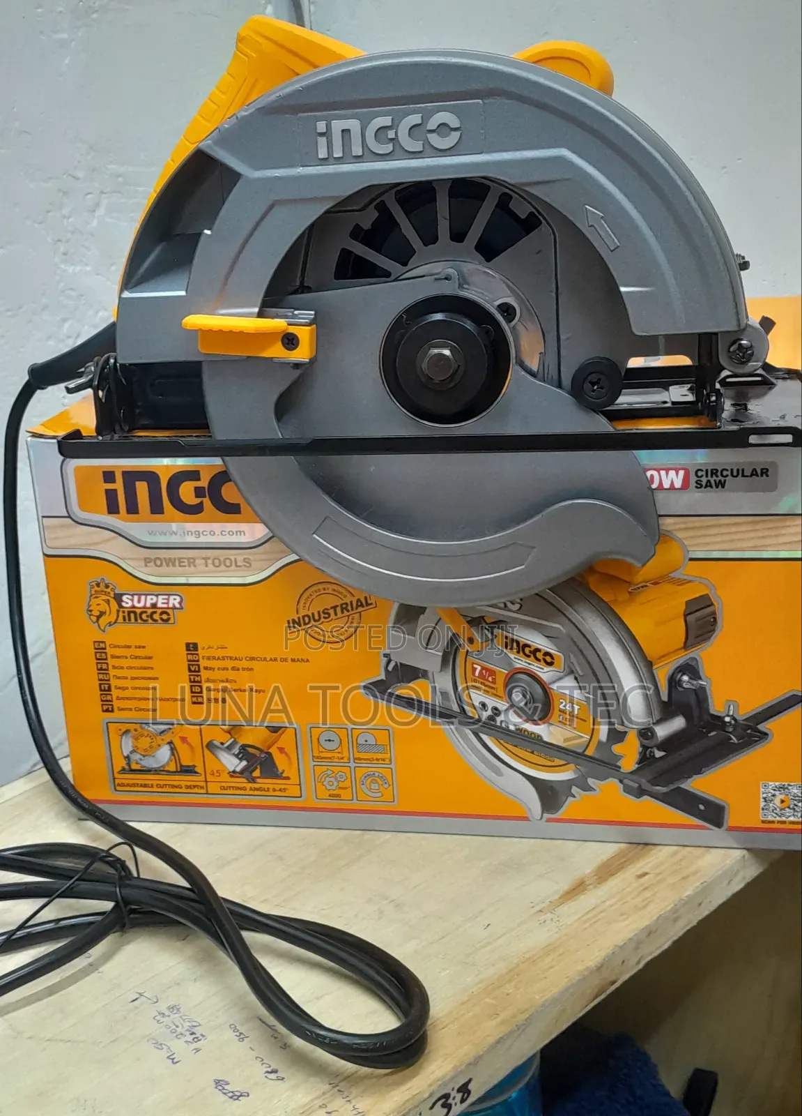 Ingco/Circular Saw 1400w 185mm