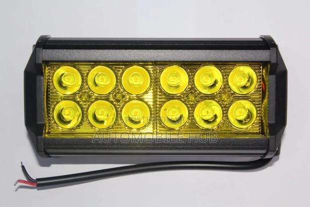Premium 12-Led Amber Yellow Light Bar Motorcycle Headlight
