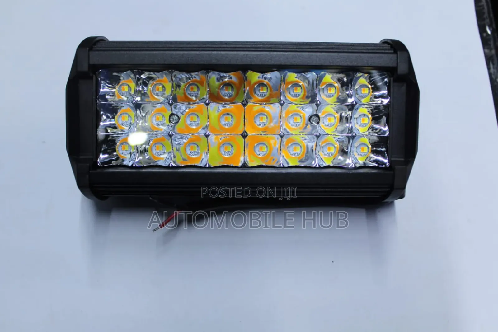 Motorbike Black Rectangular Light Bar Headlight