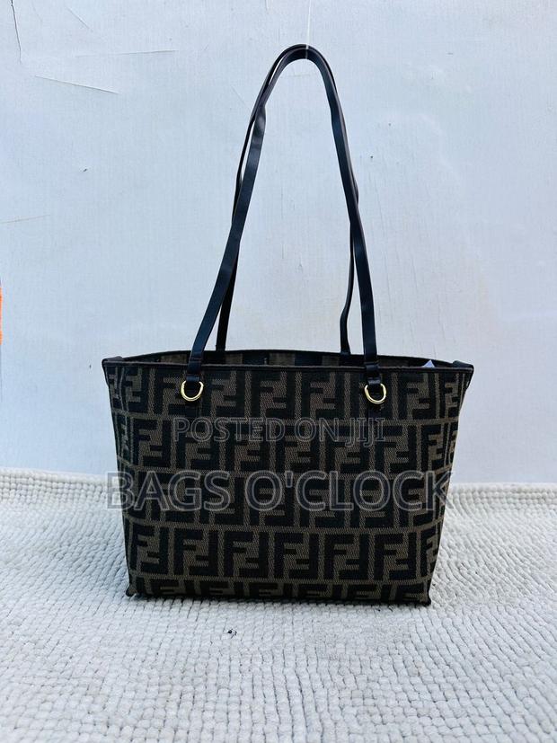 Authentic Vintage Fendi Zucca Canvas Tote Bag
