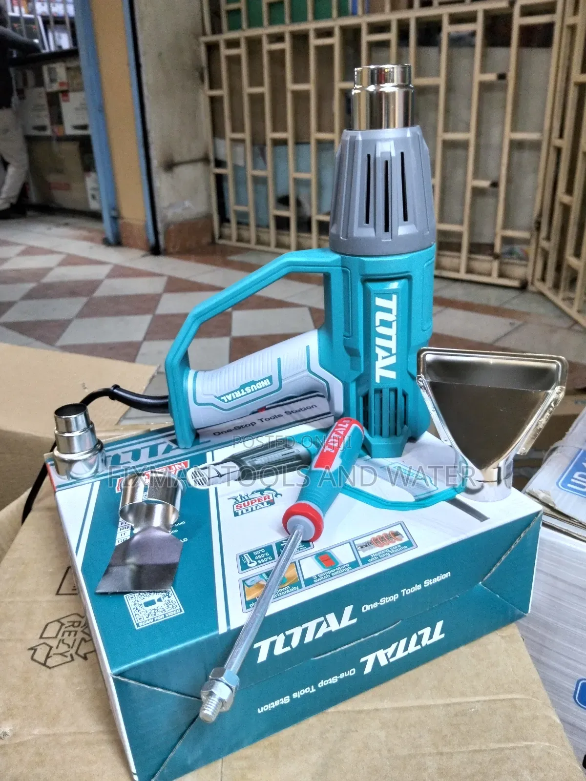 New Total Hot Air Gun 2000 Watts Variables Speed And Accessories