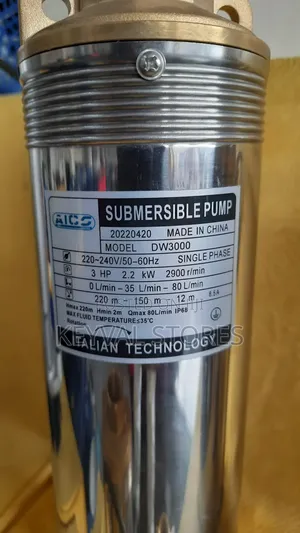Aico Deep Well Submersible Pump 3hp 3 Phase 220m