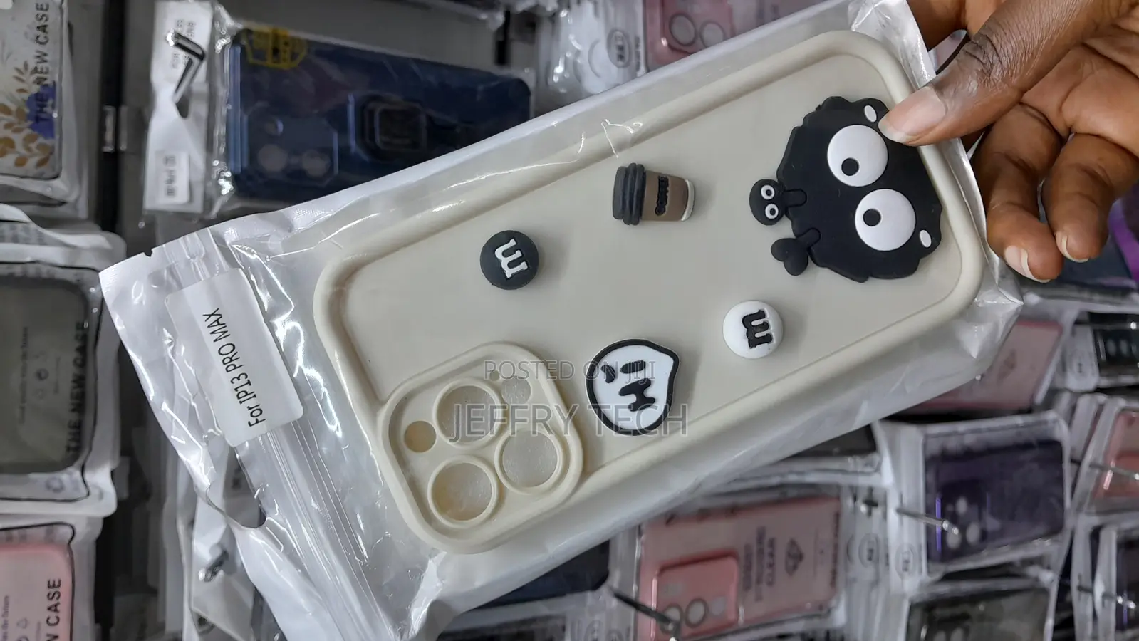 Eler Cute 3d Coffee Ball Silicone Back Cover for iPhone 13 Pro Max