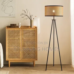 Rattan Floor Stand Tripod Lampshade