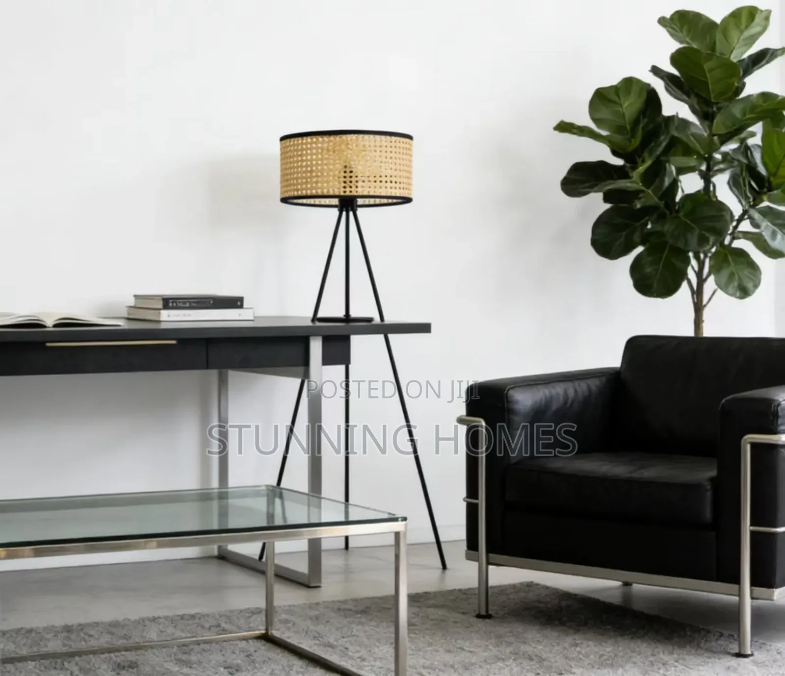 Rattan Floor Stand Tripod Lampshade