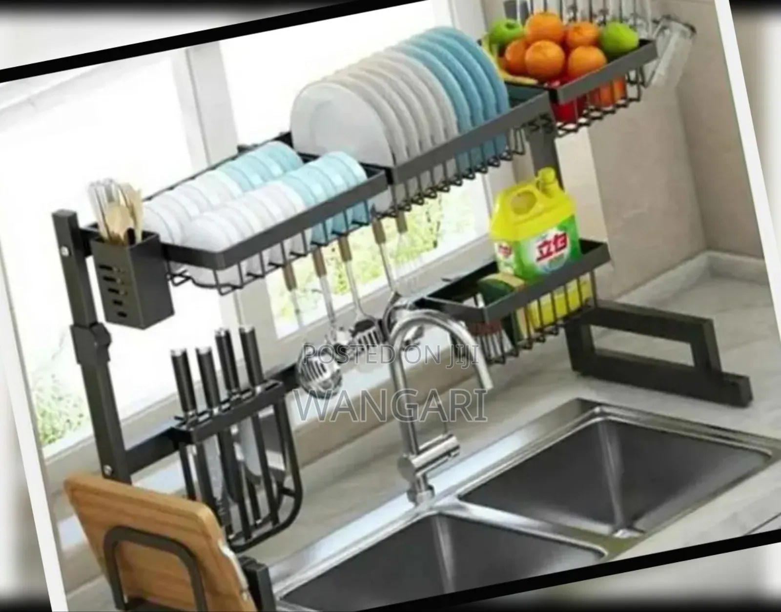 Restocked Kitchen Rack Over the Sink Rack