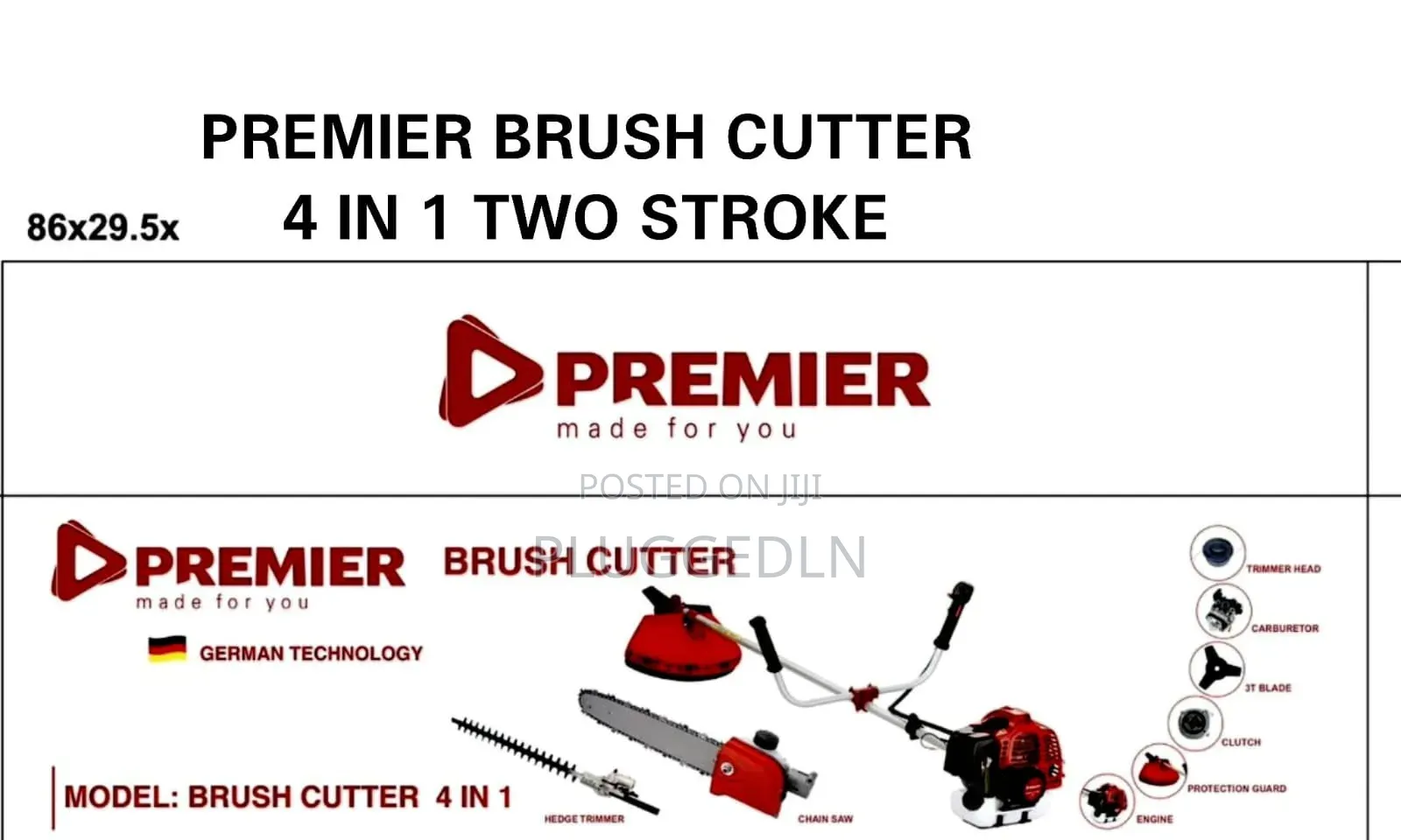 Premier 4-in-1 Two-Stroke Brush Cutter,