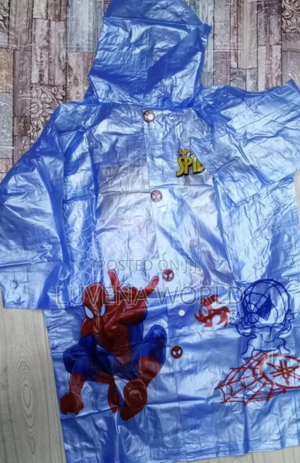 Blue Cartoon Themed Raincoat