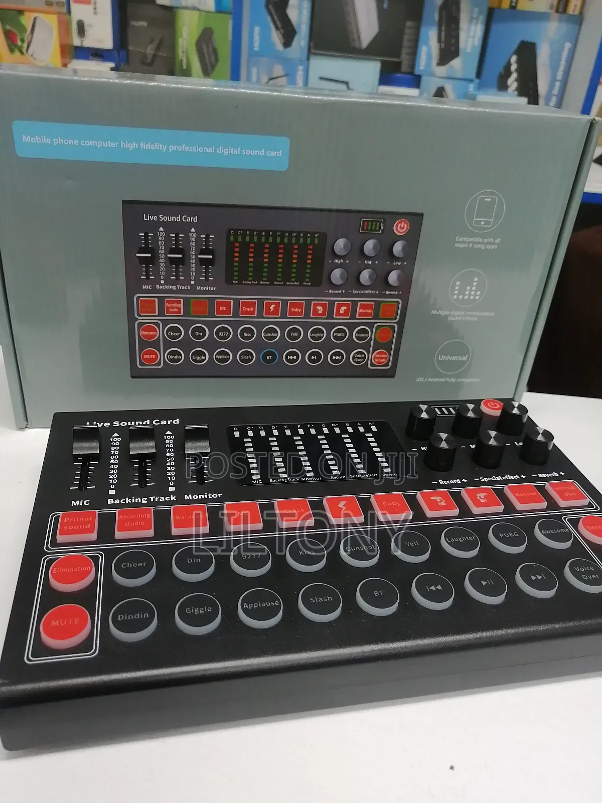Professional Digital Sound Card for Three Microphone