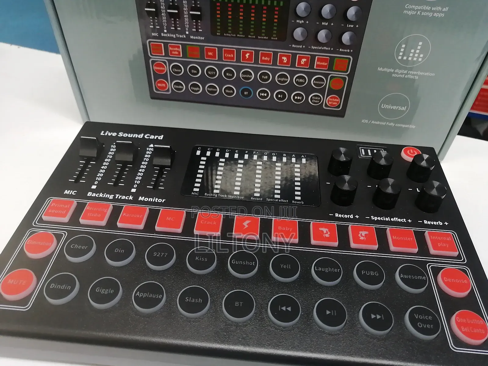 Professional Digital Sound Card for Three Microphone