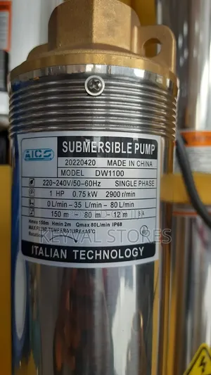Aico Deep Well Submersible Pump 1hp 150m Head