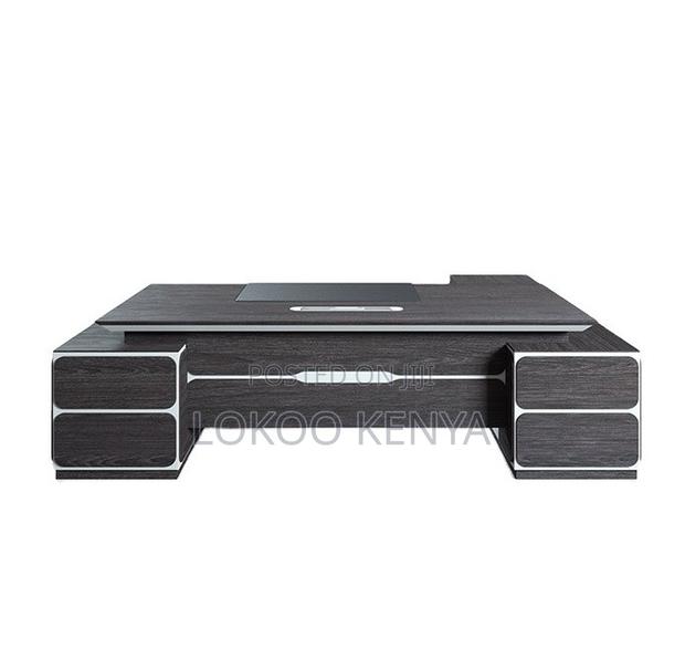 Office Desk; 1.6 M Executive Gray L Shape in Colour Office Desk - thumbnail 2