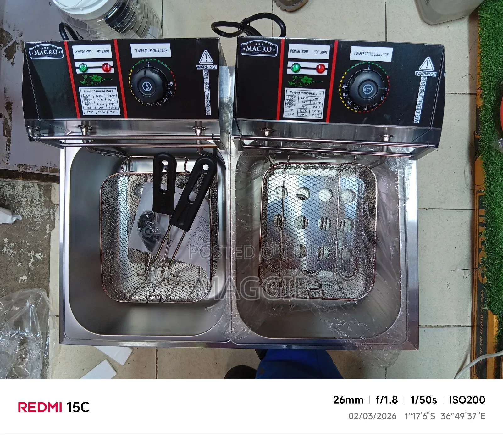 Double Macro Electric Fryer