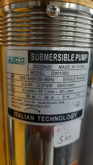 Aico Deep Well Submersible Pump 0.5hp 80m